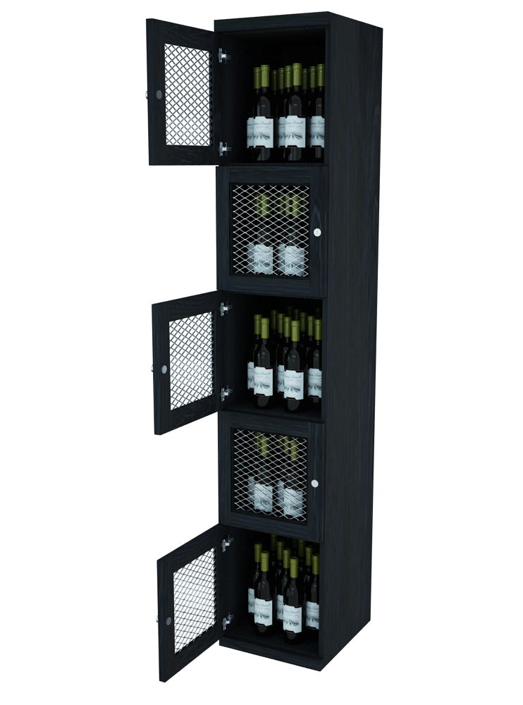Five Level Wine Storage Lockers With Fixed Shelves Mesh Door five-level-wine-storage-lockers-with-fixed-shelves-mesh-door