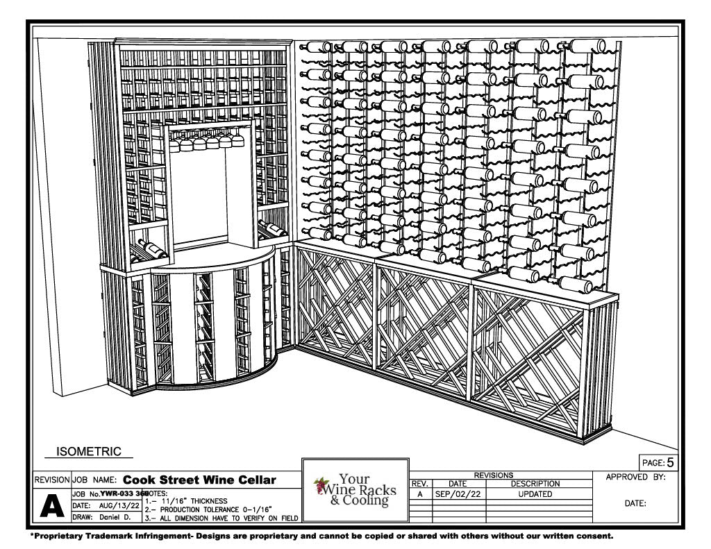 42 Bottle Timber Wine Rack