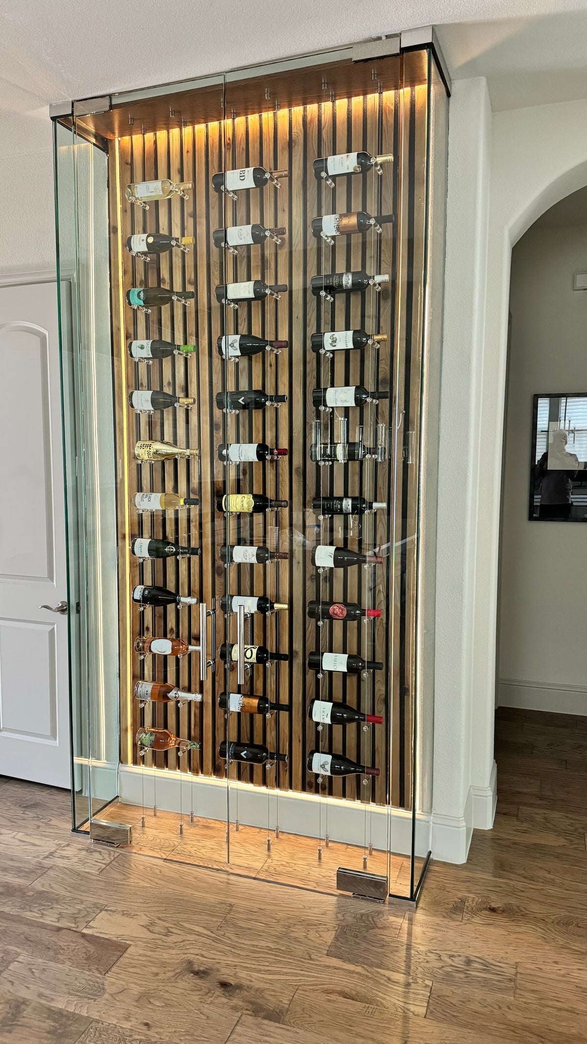 Invisible Cable Wine Racks