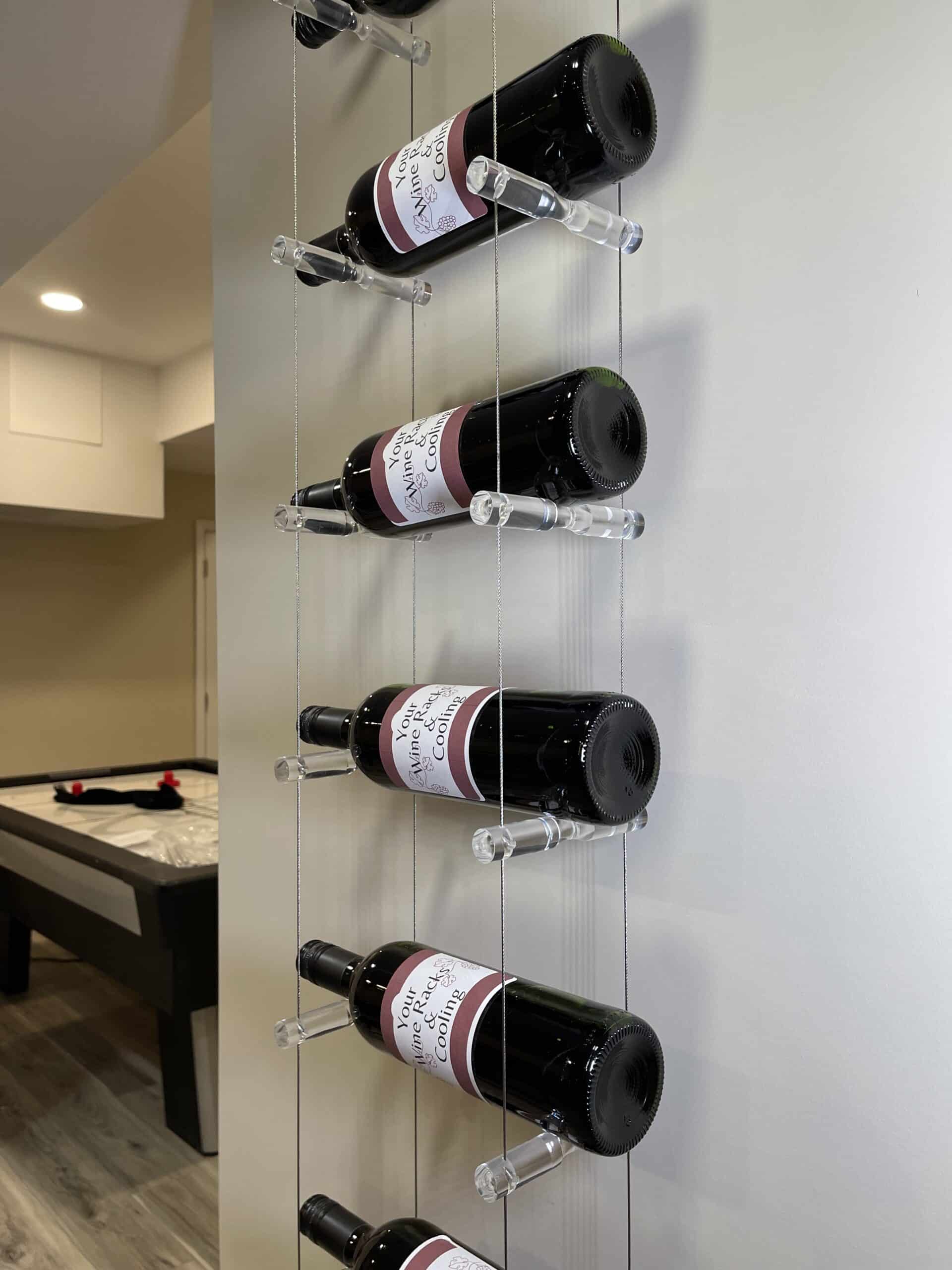12 Bottle Invisible Cable Wine Rack | Your Wine Racks & Cooling