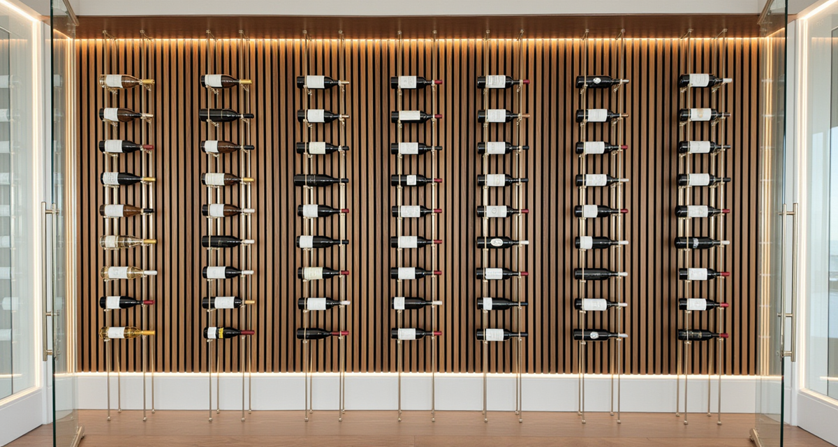 Invisible Cable Wine Racks